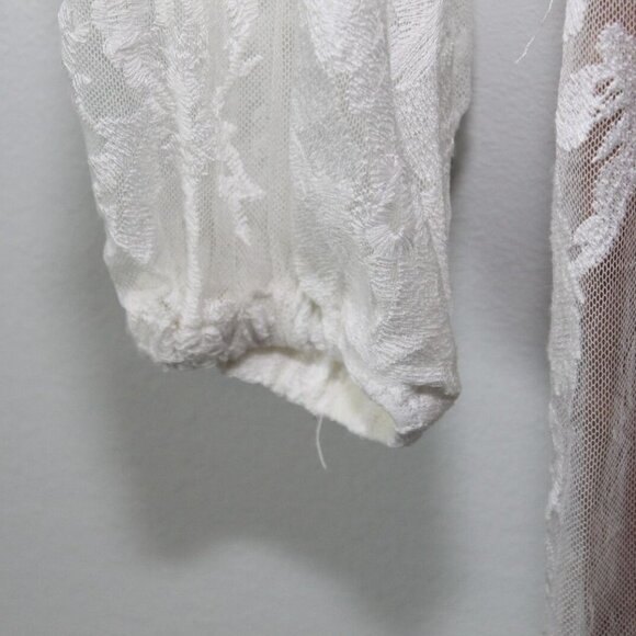 For Love & Lemons Lace Off the Shoulder Mini Dress San Marcos White Small H13721 - Picture 4 of 10